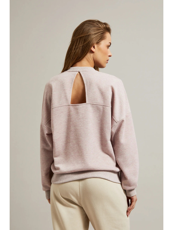 Moodo Mikina so stiahnutými chrbtom ružová Moodo