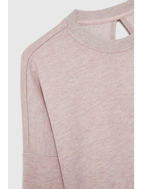 Moodo Mikina so stiahnutými chrbtom ružová Moodo