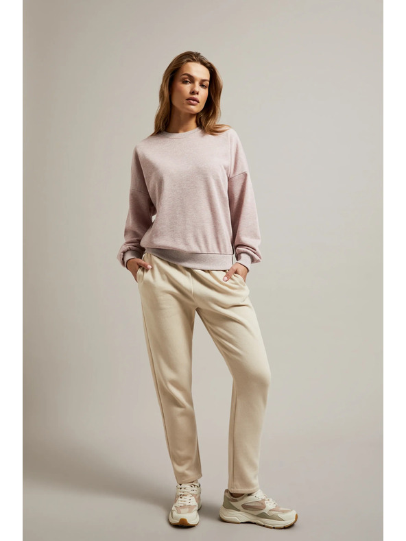 Moodo Mikina so stiahnutými chrbtom ružová Moodo