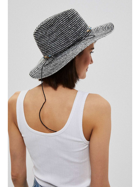 Moodo Slamený klobúk s ozdobnou stuhou Moodo