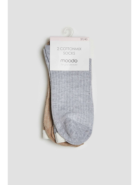 Moodo 2-pack ponožiek v dvoch farbách Moodo