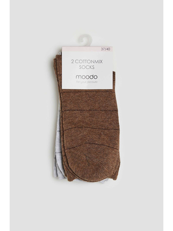 Moodo 2-pack pruhovaných ponožiek Moodo