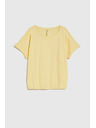 Moodo Žlté tričko s vreckom a podšitými rukávmi Moodo