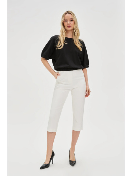 Moodo Biele rybičkové nohavice Moodo