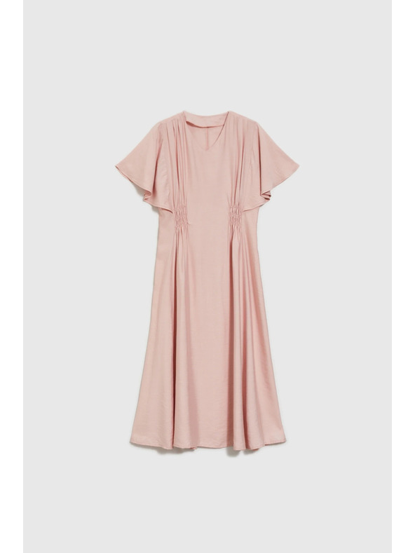 Moodo Ružové midi šaty Moodo
