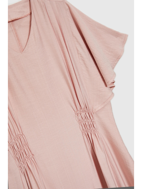 Moodo Ružové midi šaty Moodo