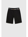 Moodo Bavlnené šortky s opaskom čierne Moodo