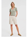 Moodo Bavlnené šortky s opaskom béžové Moodo