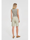 Moodo Bavlnené šortky s opaskom olivové Moodo