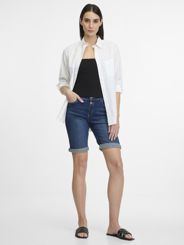 Orsay Tmavomodré dámske džínsové kraťasy ORSAY