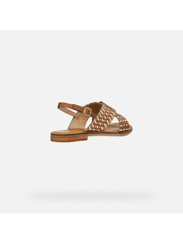 Geox Hnedé dámske šľapky Geox Maddalusiac