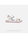Geox Biele dievčenské sandále Geox Sandal Fusbetto