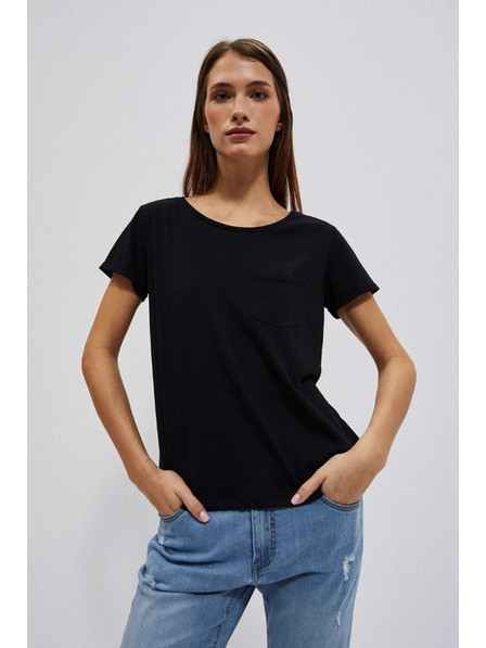 Moodo Čierne dámske dlhé tričko Moodo