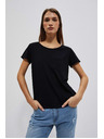 Moodo Čierne dámske dlhé tričko Moodo