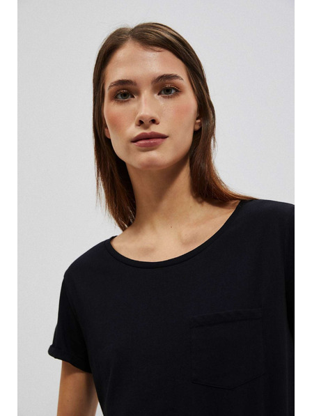 Moodo Čierne dámske dlhé tričko Moodo