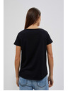 Moodo Čierne dámske dlhé tričko Moodo
