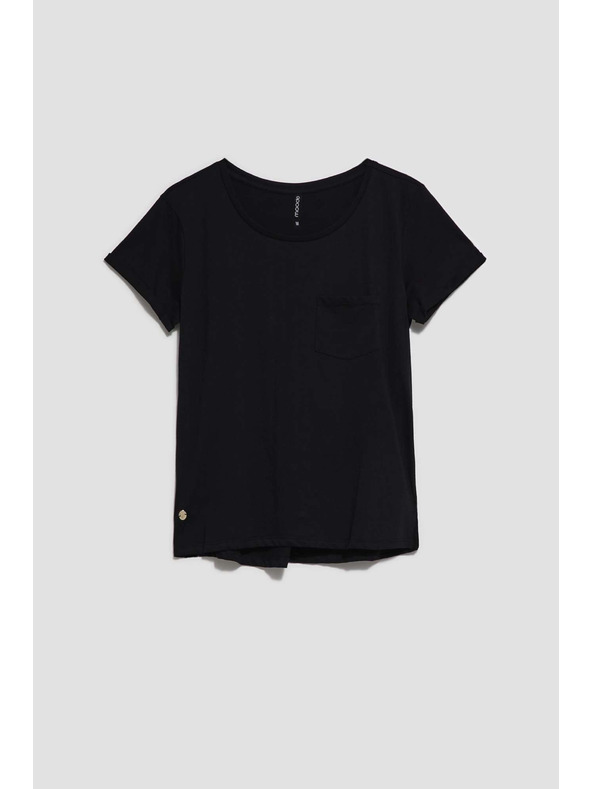 Moodo Čierne dámske dlhé tričko Moodo