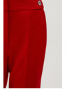Moodo Červené rovné nohavice s opaskom Moodo