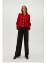 Moodo Moodo Červená bunda so zapínaním na gombíky