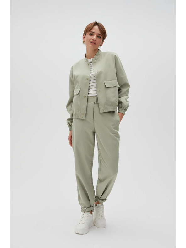 Moodo Svetlozelené dámske nohavice Moodo