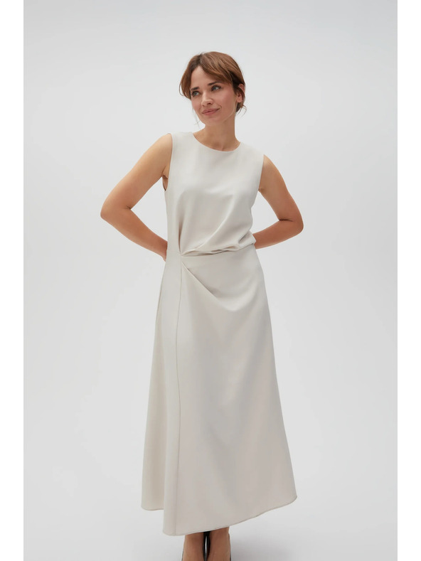 Moodo Béžové dámske šaty MOODO