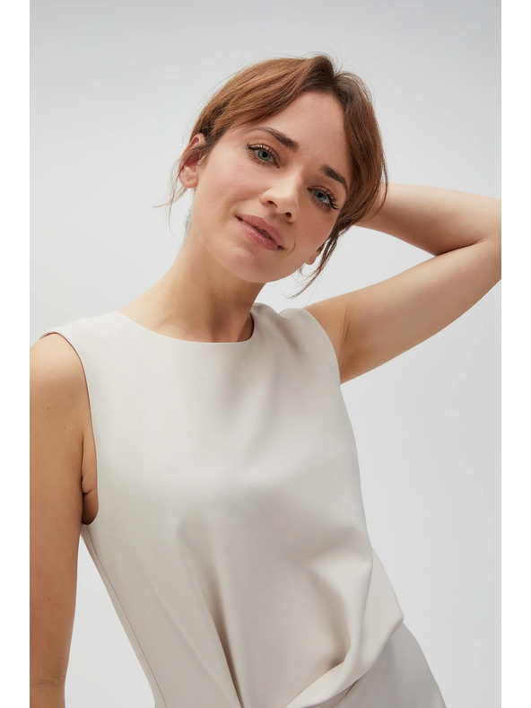 Moodo Béžové dámske šaty MOODO