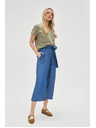 Moodo Modré dámske voľné nohavice Moodo