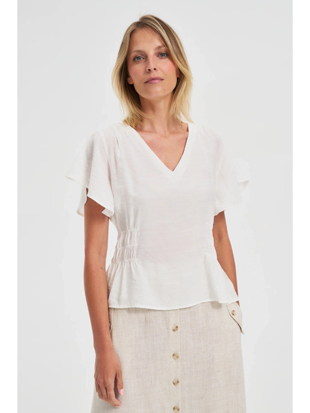 Moodo Biela dámska košeľa Moodo