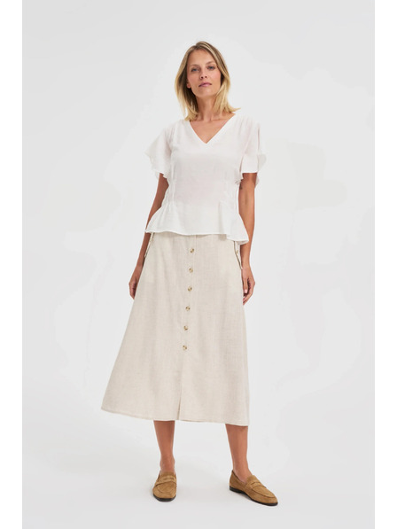 Moodo Biela dámska košeľa Moodo