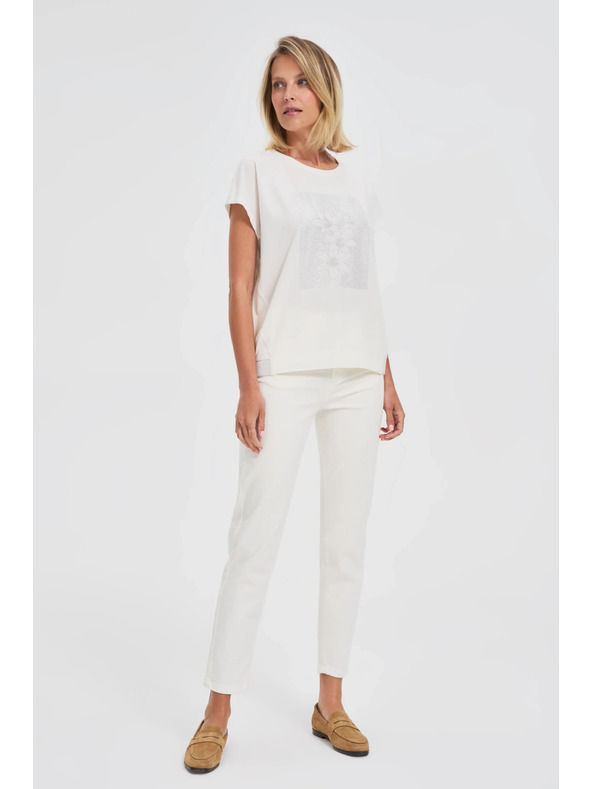 Moodo Biele dámske tričko Moodo