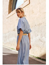 Moodo Modré dámske košeľové šaty Moodo