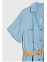 Moodo Modré dámske košeľové šaty Moodo