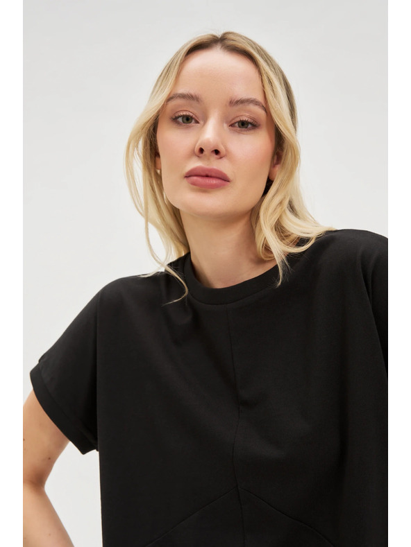 Moodo Čierne dámske dlhé tričko Moodo