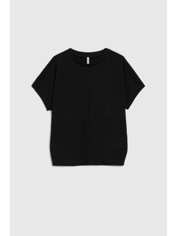 Moodo Čierne dámske dlhé tričko Moodo