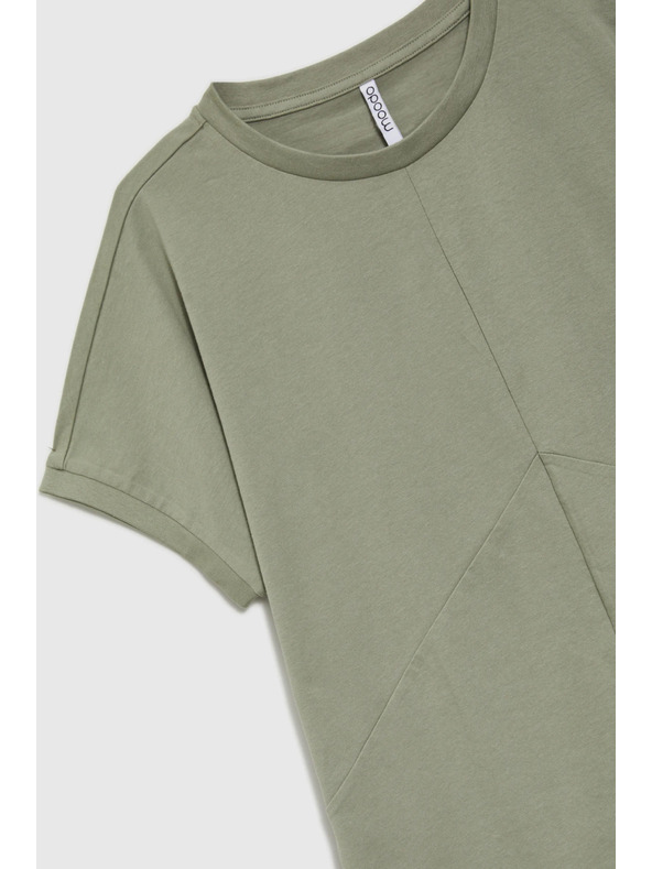 Moodo Khaki dámske voľné tričko Moodo
