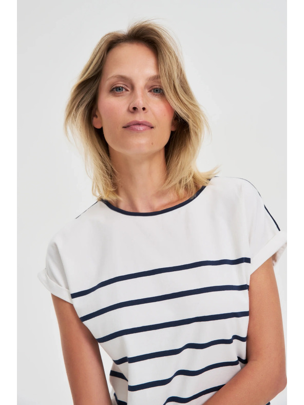 Moodo Tmavomodré dámske tričko Moodo