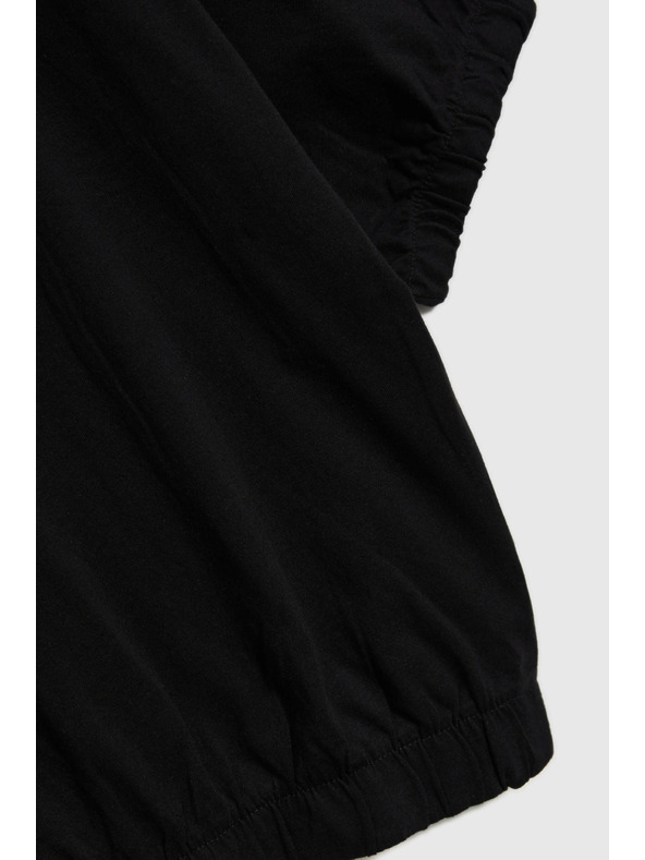 Moodo Čierne dámske bavlnené tričko Moodo