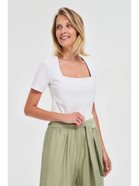 Moodo Biele dámske tričko Moodo