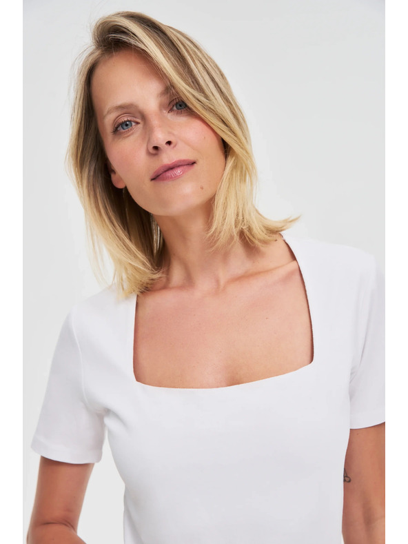 Moodo Biele dámske tričko Moodo