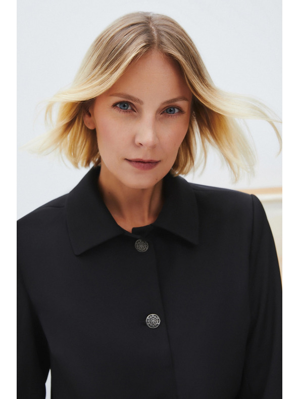 Moodo Čierna dámska bunda