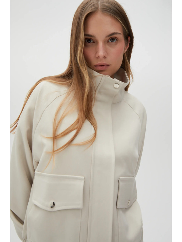 Moodo Svetlo béžová dámska bunda