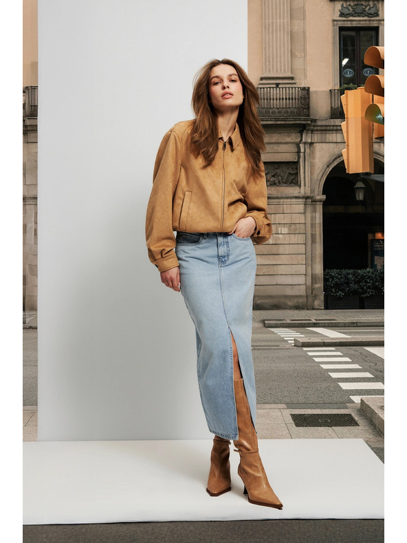 Moodo Béžová dámska bunda