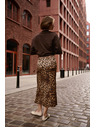 Moodo Dámska leopardia sukňa Moodo – hnedá
