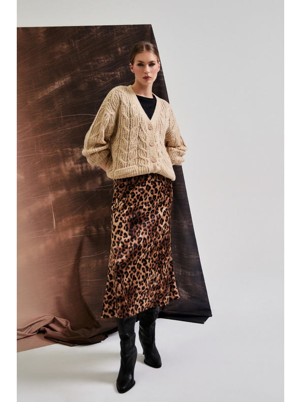 Moodo Dámska leopardia sukňa Moodo – hnedá