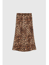 Moodo Dámska leopardia sukňa Moodo – hnedá