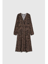 Moodo Hnedé vzorované šaty Moodo