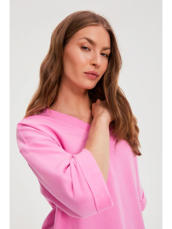 Moodo Halenka s výstrihom do V ružová Moodo