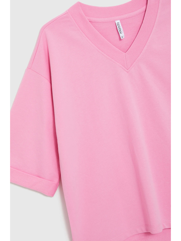 Moodo Halenka s výstrihom do V ružová Moodo