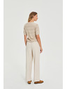 Moodo Béžové nohavice so skladmi Moodo