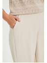 Moodo Béžové nohavice so skladmi Moodo